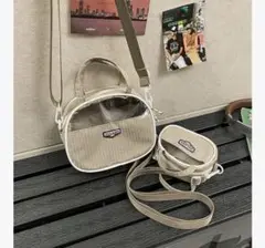 痛バッグ 透明窓 ショルダーバッグ 小さめ ポシェット ぬいバッグ Lサイズ
