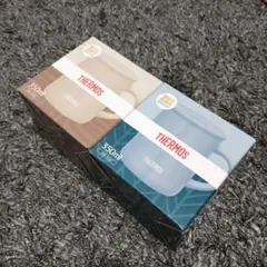 【新品】THERMOS 真空断熱マグカップ 350ml 2個 ブルー&ベージュのサムネイル