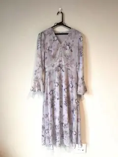 Dazy 花柄シフォンロングワンピース Mサイズ