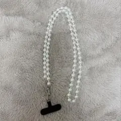 スマホショルダーストラップ　パール