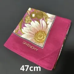【未使用】GIVENCHY ジバンシィ ハンカチ スカーフ 花柄 ピンク 47のサムネイル