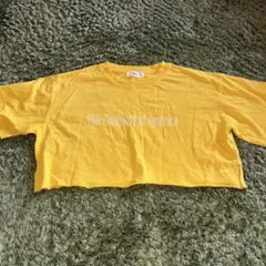 WEGO ロゴプリント クロップド丈 Tシャツ イエローのサムネイル