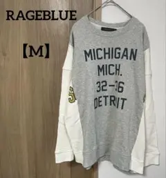 RAGEBLUE MICHIGAN プリント ロゴトレーナースウェット M秋冬