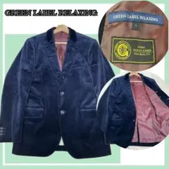 ✨美品✨グリーンレーベル 独GIRMES社製ベルベットジャケット 紺 L