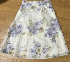 MISCH MASCH ミッシュマッシュ　ジャガードレース花柄スカート