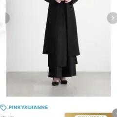 美品　UN3D バックプリーツノーカラーコート ブラック 38 ロング ベルト 美品 UN3D バックプリーツノーカラーコート ブラック 38 ロング ベルト