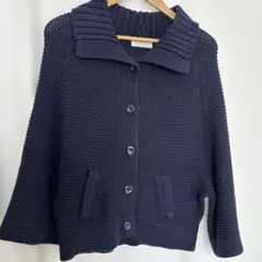 anysis ネイビー ボタン付きニットカーディガン　オンワード　Mサイズ