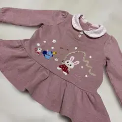 ミキハウス　うさ子ピンク トップス 80