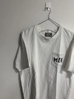 MEI ポケット付き クルーネックTシャツ ホワイト