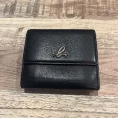 アニエスベー agnes b. 財布 ウォレット 美品　黒　シボ皮