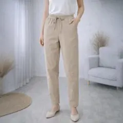 NATURAL BEAUTY BASIC イージーパンツ【きれいめ】M ベージュ