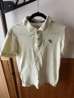 アバクロ ポロシャツ 青色ロゴ