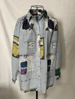 アートプリント オーバーサイズシャツ　LL