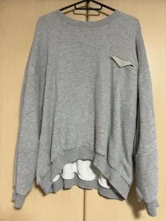 AMERICAN HOLIC グレー オーバーサイズ スウェット トレーナー