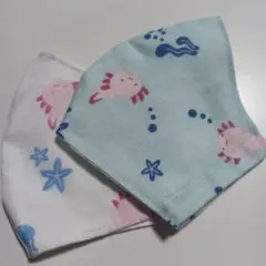 女性サイズウーパールーパーハンドメイドマスクのサムネイル