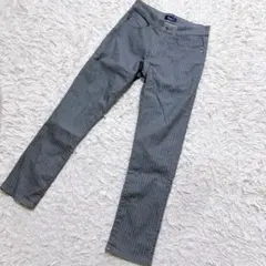 【c9801】Navy チノパン グレー　ストライプのサムネイル