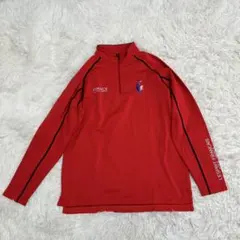 le coq sportif ゴルフ　長袖 ハーフジップシャツ　QG1452 赤