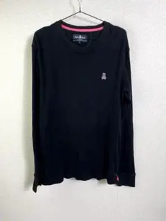 （美品）サイコバニーPsycho Bunny コットン長袖　ブラック　サイズL