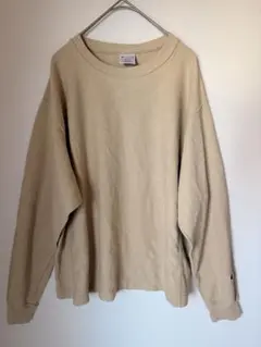 チャンピオン リバースウィーブ ヘビーウェイト ロンT ベージュ M