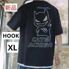 【新品】HOOK 人気イラストプリント　半袖Tシャツ XLのサムネイル