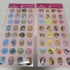 ディズニープリンセス ストーンシール2枚セット