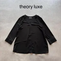極美品 24SS セオリーリュクス Flow トップス 38 ネイビー 洗える 