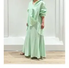 新品！タグ付き1er arrondissement ウォッシュリネンシャツミント