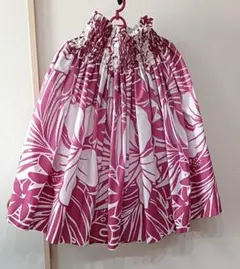 フラダンス用スカート ピンクと白の花柄✫中古✫