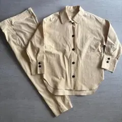 PLAIN PEOPLE セットアップ ベージュ シャツ＆パンツ