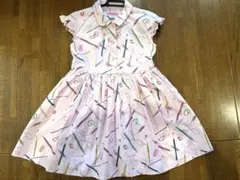 kate spade 文房具柄 半袖シャツワンピース 110