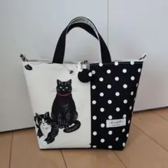 可愛い猫 デザイン 小さなトートバッグ ハンドメイド