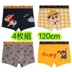 4枚組120 男の子ボクサーパンツブリーフ キッズ綿 キャラクター肌着第189号