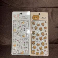りるくま うさもち　ぷくぷくキャンディシール　2点セット