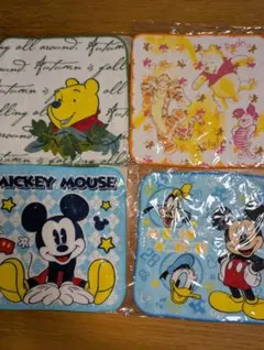 ディズニーキャラクタータオル4枚セット