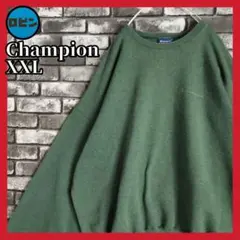 Champion ワンポイント 裏起毛 XXL 刺繍目玉 袖太 スウェット