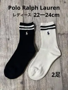 美品 ポロ Polo Ralph Lauren ソックス 22-24cm 2足