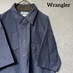 Wrangler ラングラー シャツ 半袖 デニム調 スナップ ゆるダボ 2Xのサムネイル