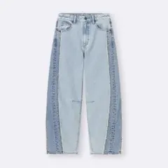 GU 2トーンバレルレッグジーンズ XXL 丈標準71.0～75.0cm