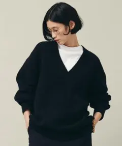 ウールカシミヤVネックアゼニットプルオーバー　カレンソロジー