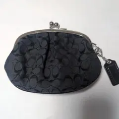 コーチ COACH シグネチャー がま口 コインケース 小銭入れ 財布 黒のサムネイル