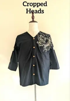 少々難ありCropped Heads七分袖　 鯉口シャツ Lsize