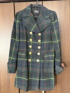 未使用品 リズリサドール チェック柄プリーツコート グリーン TRALALA 
