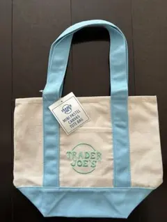 【新品未使用】 トレジョ（Trader Joe’s）　ミニトート　パステルブルー