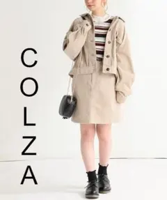 Honeysコーデュロイ台形スカートCOLZAベージュLのサムネイル