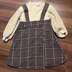 petit main チェック柄ワンピース　110cm