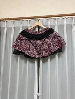 ミニスカート　パンク　ヒョウ柄
