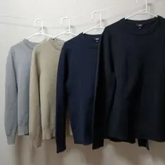 ユニクロ ウォッシャブルストレッチミラノリブクルーネックセーター