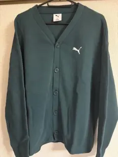 PUMA メンズ カーディガン グリーン Mサイズのサムネイル