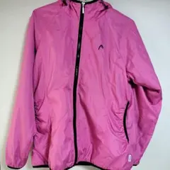ピンク フード付き ウィンドブレーカー