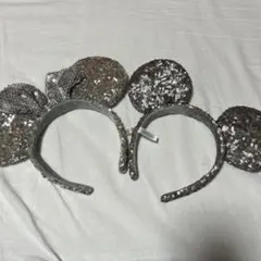 スパンコール ミッキー ミニー カチューシャ